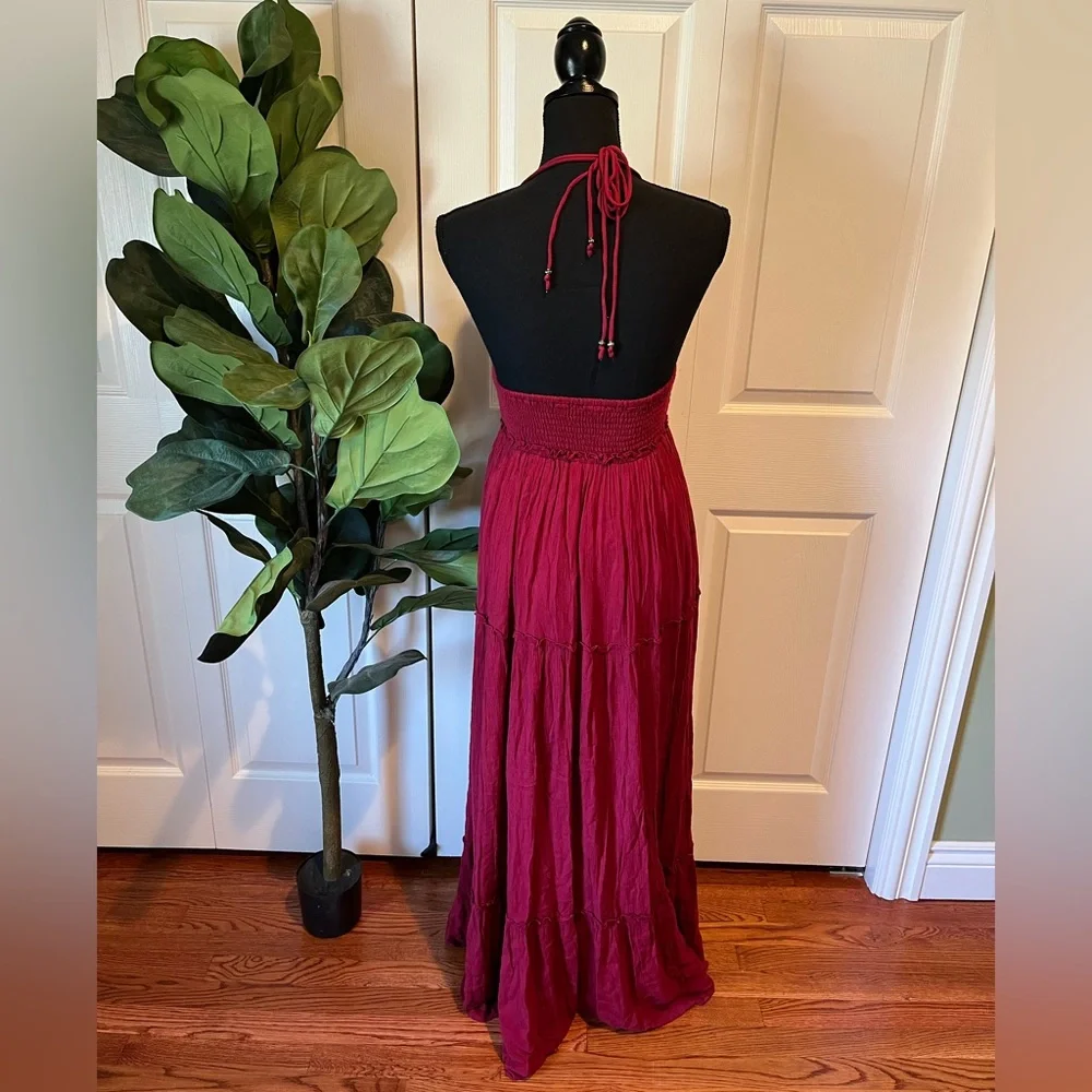 Abercrombie Red halter Maxi Dress